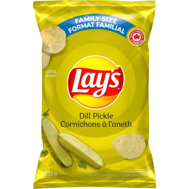 PepsiCo Lay's Dill Pickle Chips 235g/8.3 oz., bag {Imported from