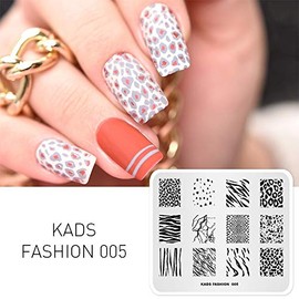 KADS Manicure Stamping Stencils Nail Art Plates Stamping Nail Picture Stamp Stencil Metal Plates Nail Tattoo (FASHION 005)