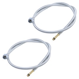 Semetall Faucet Water Supply Lines 2 Pack Stainless Steel Faucet Supply Lines Connector,Braided Supply Hose Female Compression Thread x M10 Male Connector (47 Inch Long)