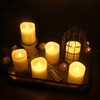 Stonebriar 6 Count Real Ivory Wax 3x4 Flameless LED Pillar