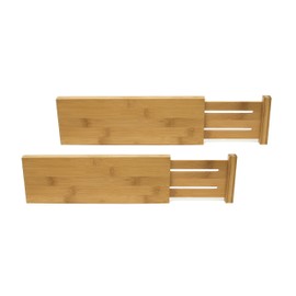 Lipper International 8895 Bamboo Wood Custom Fit Adjustable Dresser Drawer Dividers, Set of 2