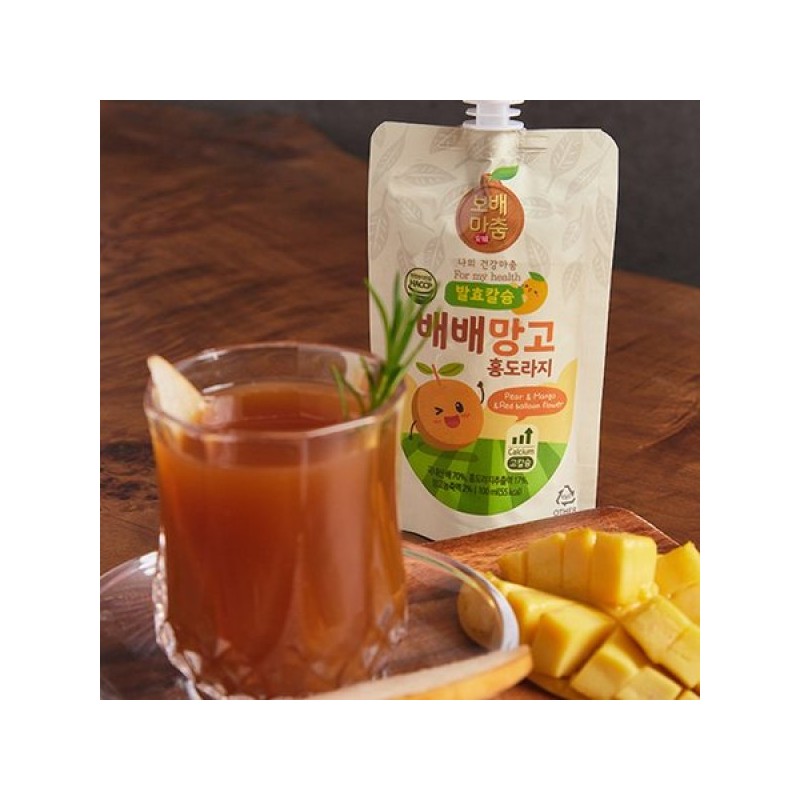 발효 칼슘 배배망고 홍도라지 100ml x 10포 Fermented Calcium Baebae