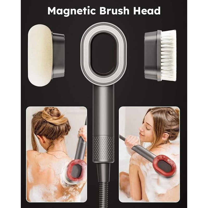Handheld Showerhead with Charcoal Fiber Water Filter and Vitamin C