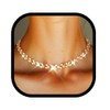 Zoestar Gold Rhinestones Pearl Choker Necklace for Women