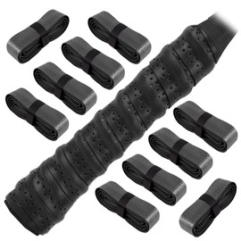 Grip Tape Tennis Grip Tape, Set of 10, Stretch Perforated Slap Rubber, Sweat Absorption, Anti-Slip, Abrasion Resistant, Shock Absorption, Breathable, Suitable for Badminton Racket Tennis Racket Tennis
