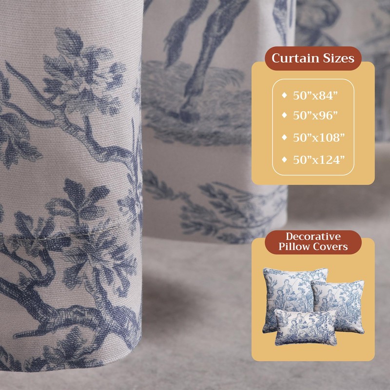 Maison d' Hermine Curtains for Living Room 100% Cotton 84