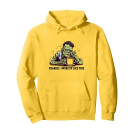 Frankly I Woke Up, Sleepy Funny Frankenstein Costume Pullover Hoodie