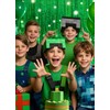 Games Green Birthday Decorations Booth Photo Backdrop Curtain Streamers Tinsel
