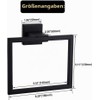 Towel Ring Square Towel Holder Black Painted Matt Stainless Steel