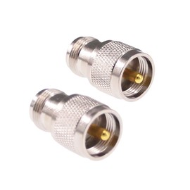 RFaha 2pcs UHF Male PL259 to N Type Female RF Coax Adapter UHF to N Coaxial Connector(F39-2)