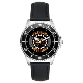 KIESENBERG Men's Watch Bicycle E-Bike Road Bike Mountain Bike Fan Watch Gift Analogue Quartz Leather Strap Watch L-21300, silver, Strap.