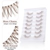 7 Pairs Brown Lash Strips, Natural Cat Eye False Lashes