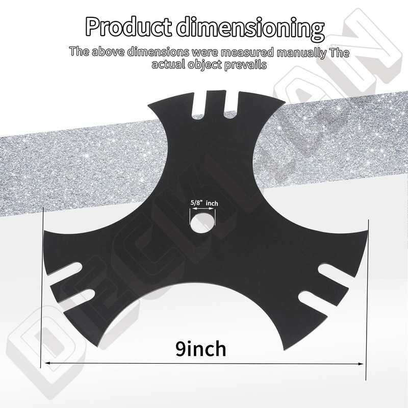 DECKMAN 2 Pack Walk-Behind Edger Quick Cutting Tri-Tip Replacement Blade,