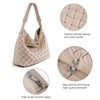 SHARPAD Woven Bag for Women, Vegan Leather Tote Bag, Retro