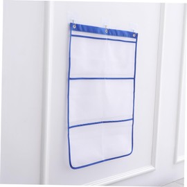 Zerodeko Hanging Storage Bag with Mesh Bathroom Organizer with Seamless Hooks for Easy Access Versatile Over Door Holder for Toiletries Accessories and Sundries