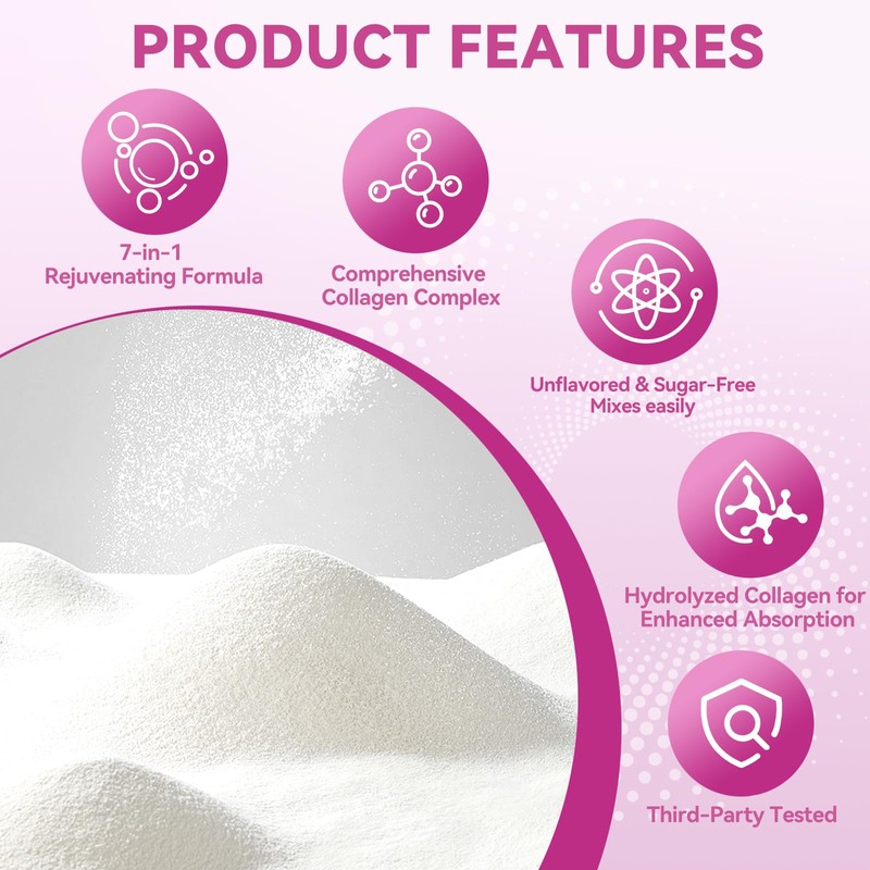 Mclovefy Multi Collagen Peptides Powder, 16 Oz (41 Servings) -