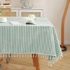 meioro Tablecloths Striped Tassel Table Cloth Rectangular Tablecloth Cotton Linen