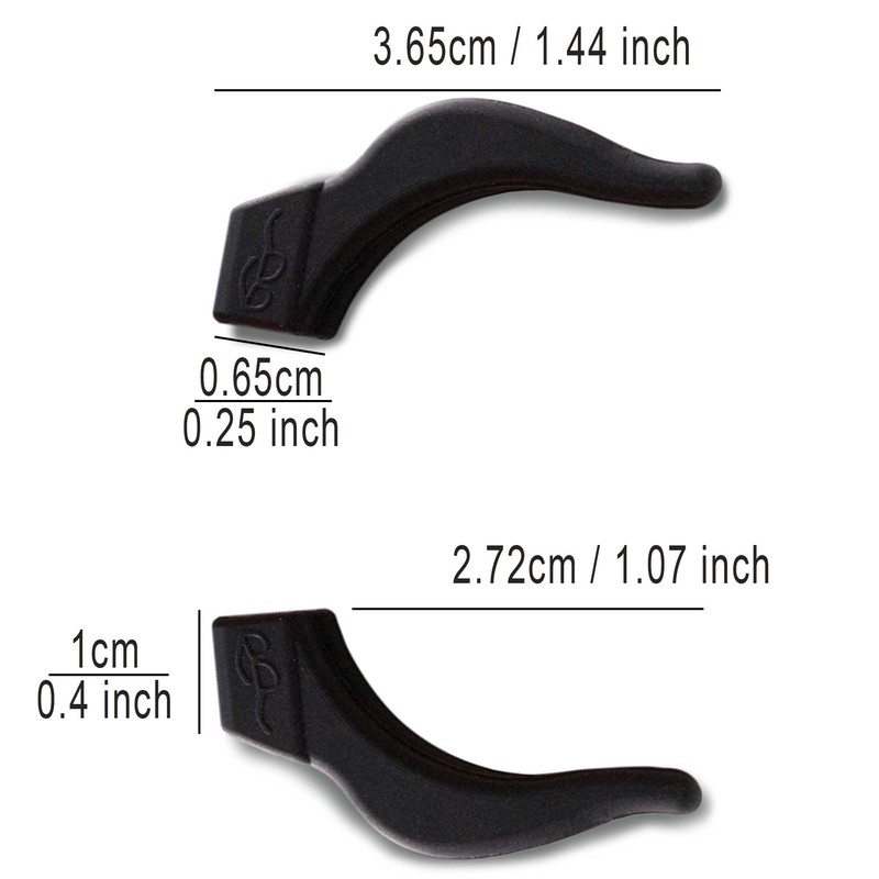 GMS Optical Silicone Temple Tips for Glasses, Sunglasses, and Eye