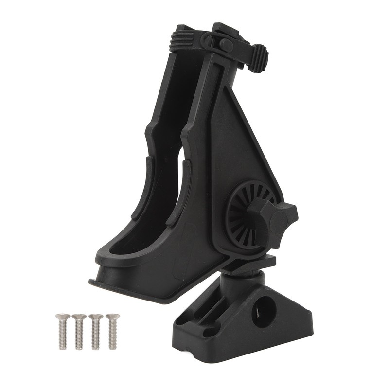 Fishing Rod Holder Clamp Base 360° Adjustable Rotating Weatherproof Open