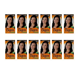 BIGEN Pack de 12 tintes marca bigen polvo tono,"bp negro oriental 59