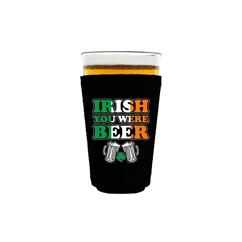 Irish You Were Beer Pint Glass Coolie