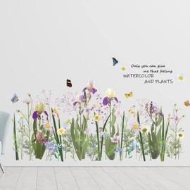 Condessacity Wall Sticker, Flowers, Birds, Butterflies, Plants, Removable Wall Decoration, Wall Sticker, Stylish, Nordic Wall Sticker, Interior, Wall Decoration, Tropical Country, Wall Paper, Stylish