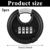 3 Pack Outdoor Combo Lock for Storage Unit 4-Digit Disc