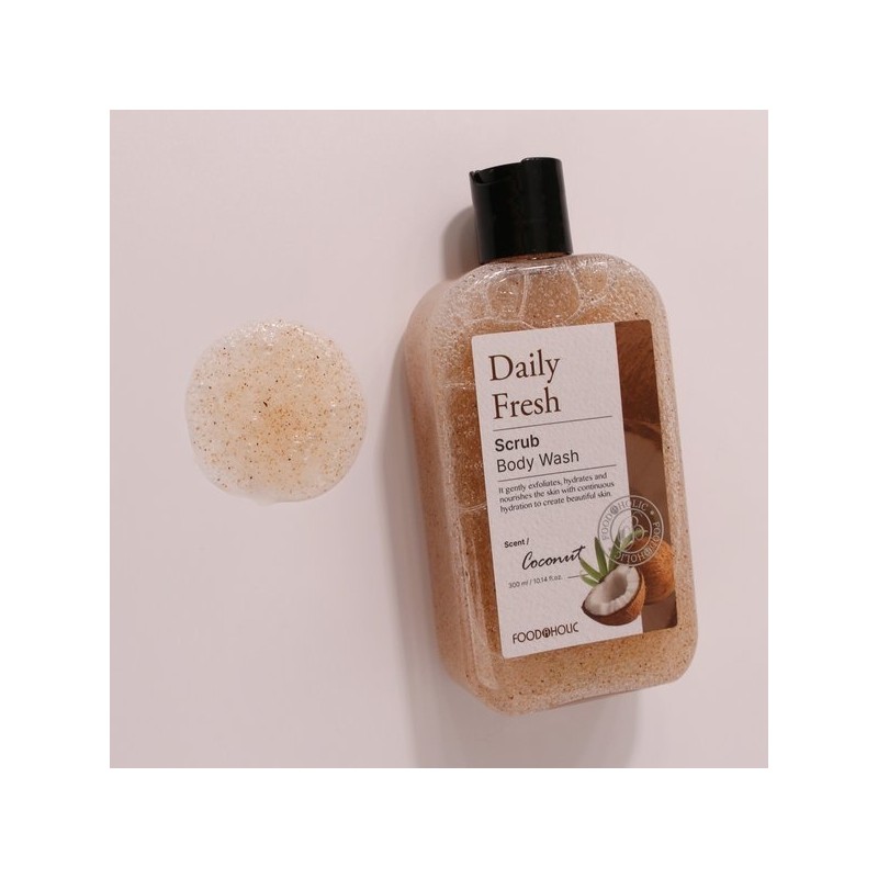 (1+1) Food A Holic Daily Fresh Scrub Body Wash Coconut