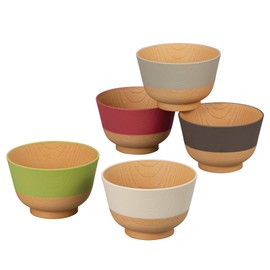 Canoe 79647 79647 Colorful Antibacterial Soup Bowl Set of 5 Dishwashers Safe Antibacterial 5 Colors Easy Color Soup Bowl