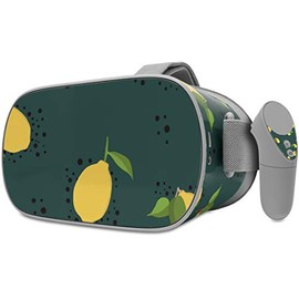 Decal Style Skin Wrap Compatible with Oculus Go Headset - Lemon Dark Teal (Oculus NOT Included)
