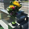 Just insert artificial flowers, flower cap for grave and secure
