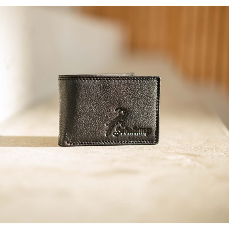 hodalump Men's Genuine Leather Small Wallet - Small Wallet/Wallet/Wallet/Wallet, black,