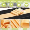 Jeffbaubl 6 Set Tablecloths and Satin Table Runner, 6 Black
