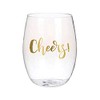 Slant Collections Creative Brands 16-Ounce Stemless Acrylic Wine Glass, Set