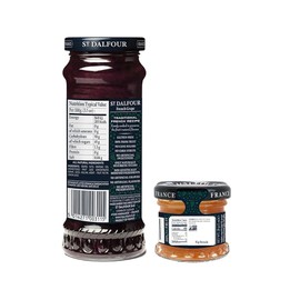 St. Dalfour - Fig Royale Mini Jar 1 oz & Wild Blueberry 10 oz Bundle - 100% from Fruit, No Cane Sugars Added, No Corn Syrups, Naturally Sweetened, Fruit Pectin