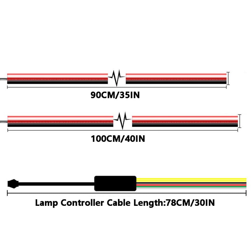 Riloer LED Light Strip, 12V Third Brake Light Turn Signal