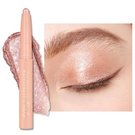 Oulac Champagne Eyeshadow Pencil – Long-Lasting Creamy Blendable Texture, Vegan & Cruelty-Free Eye Makeup, 1.25g, WS02 Pink Rush