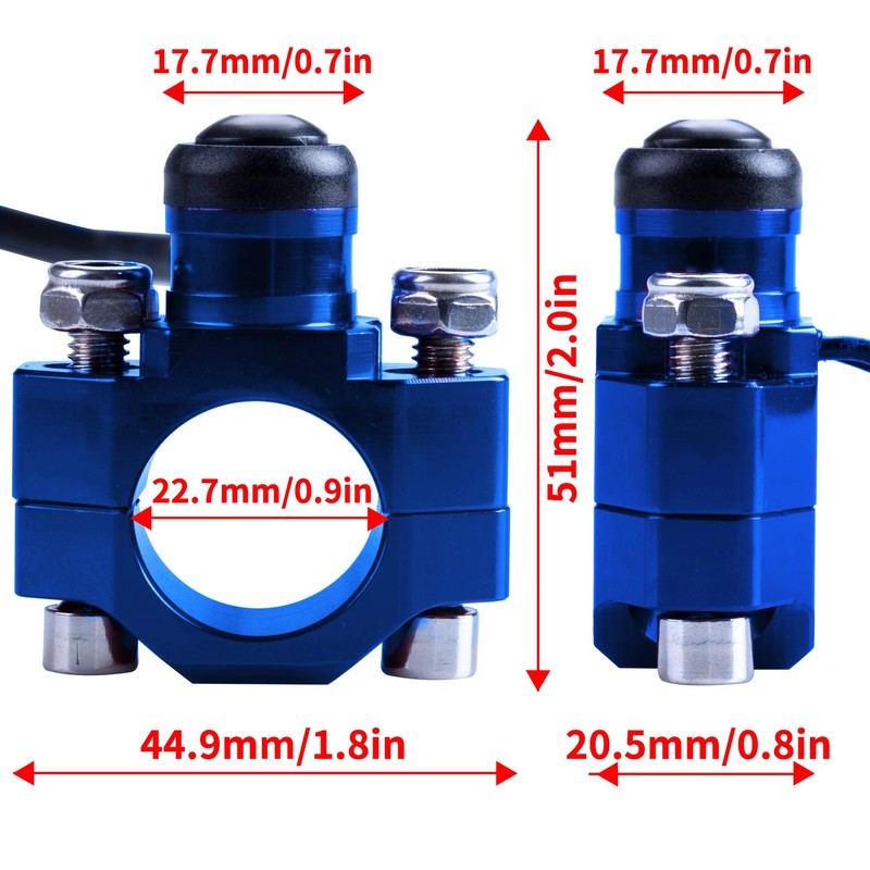 ORAEVY CNC Universal Motorcycle Engine Stop Start Kill Switch Button