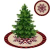 MEMOVAN Christmas Tree Skirt, 36 inch Red Black Buffalo Check