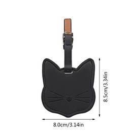 2Pcs Luggage Tag PU Leather Luggage Tags Baggage Bag Tag Suitcase Labels Privacy Cover Travel Baggage Labels Travel Accessories Tags Set for Suitcases Briefcase Backpacks