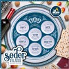 Ner Mitzvah Melamine 12" Passover Seder Plate - Blue and