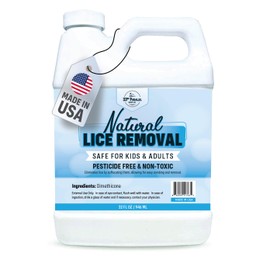 Safe Natural Lice Treatment for Kids & Adults | Gentle, Non-Irritating Lice Shampoo That Kills Eggs and Lice on All Hair Types | Dimethicone Safely Suffocates | 32oz Treats 3-5 People