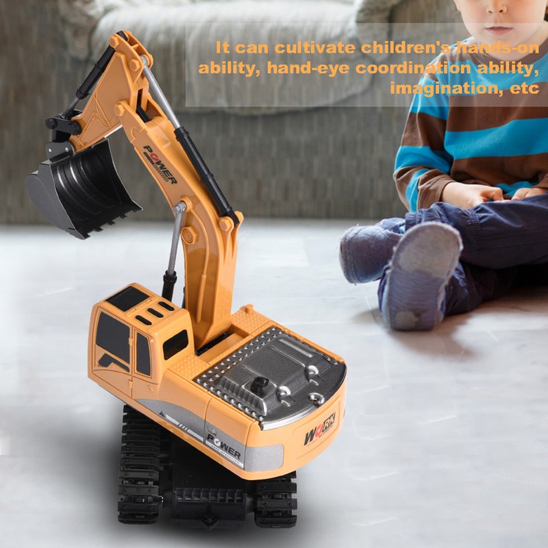 258‑1 6 Channels Remote Control Excavator Truck 1/24 Scale RC