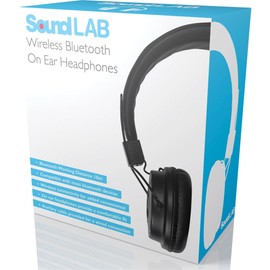 SoundLAB Wireless Bluetooth On Ear Headphones (Black)