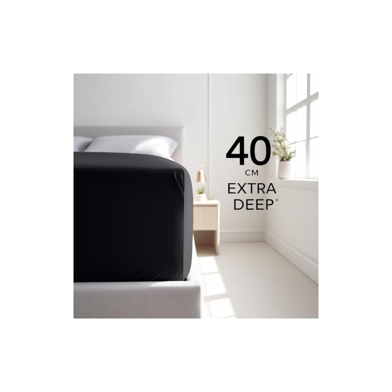 200 Thread Count 100% Egyptian Cotton Fitted Sheet - Extra