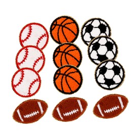 DOITOOL 12Pcs Sports Ball Iron Patches Embroidered Appliques for Clothes Repair Compact Wear Resistant Patches for Daily Use for Jeans Jackets and Backpacks