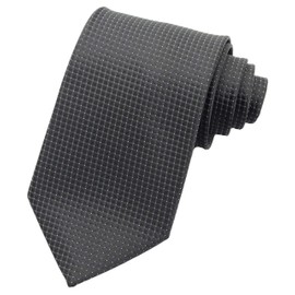 Geotae Zerun New Classic Solid Checks Paisley JACQUARD WOVEN Silk Men's Tie Necktie (Check Black)