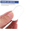 TEHAUX 48 Pcs Transparent Oval Furniture Feet Covers Thickened Non