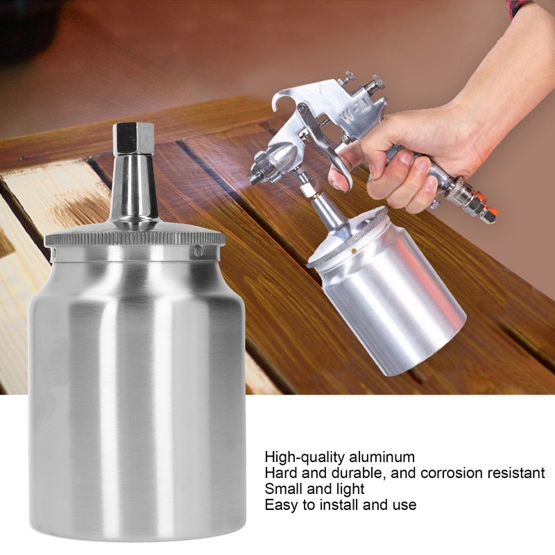 Spray Gun Cup Aluminium 1000ml Suction Feed Paint Sprayer Pot