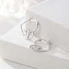 LES OSEWA Dog Animal Earrings Sterling Silver Animal Heart Hoop